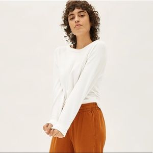 Everlane Lightweight French Terry Crew in Bone